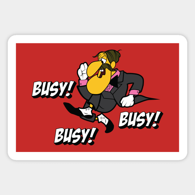 Professor Hinkle (Busy! Busy! Busy!) V1 Sticker by Underdog Designs